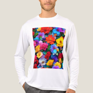 Multicolored Floral Pattern Botanical Design-75647 Tri-Blend Shirt