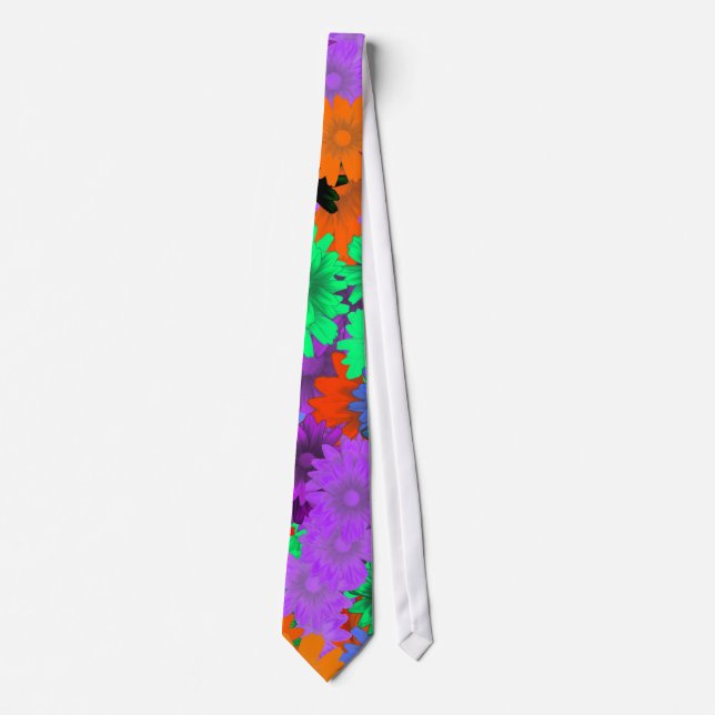 Multicolored floral tie (Front)