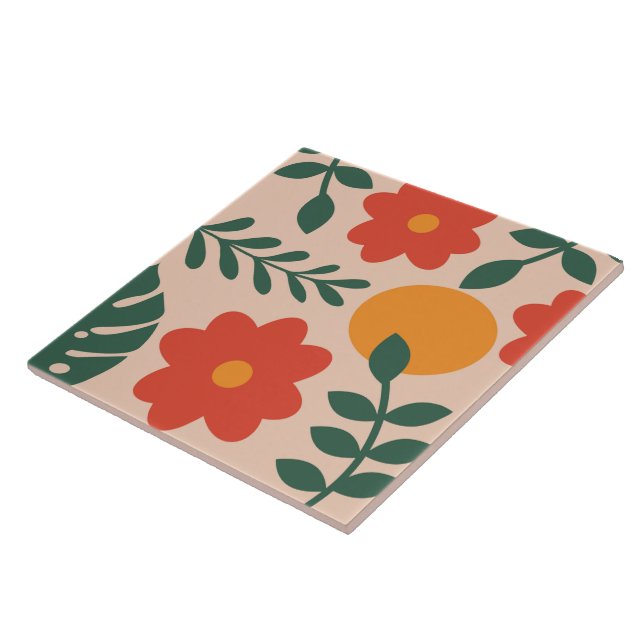 Multicolored Floral Tile (Side)