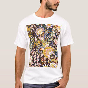 Multicolored Floral Vintage Provence Pattern T-Shirt
