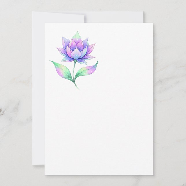 Multicolored flower invitation (Front)