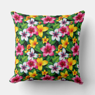 Multicolored Flowers and Leaves Pattern-57577 Cushion