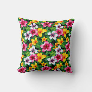 Multicolored Flowers and Leaves Pattern-57577 Cushion