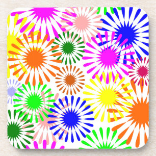 Multicolored Flowers Coaster