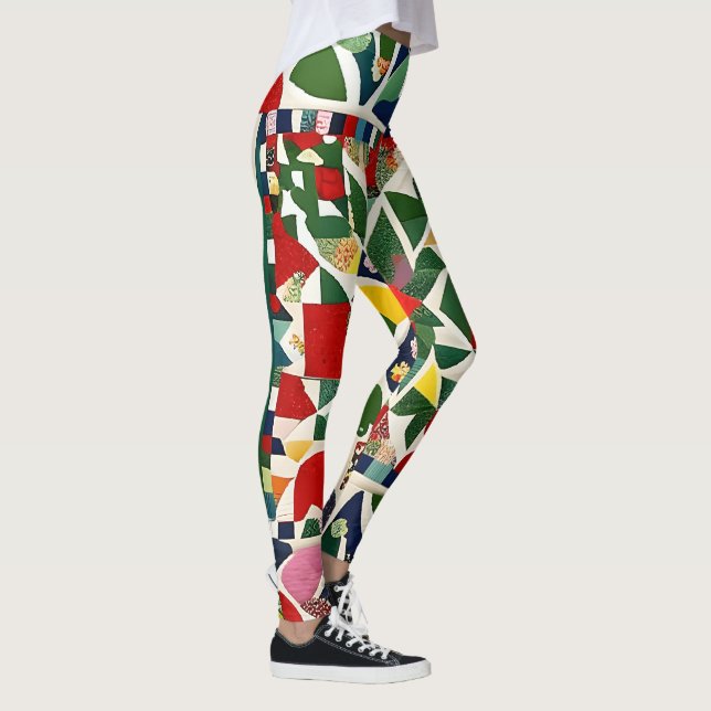 Multicolored folk pattern leggings (Right)
