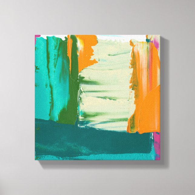 Multicolored Free Expression Painting Canvas Print (Front)