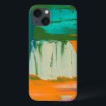 Multicolored Free Expression Painting iPhone 13 Case<br><div class="desc">Jennifer Goldberger created this multicolored free expression painting. Thick paint strokes leaves globs of paint on the work,  making it feel like a layered print. Get yours now!</div>