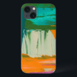 Multicolored Free Expression Painting iPhone 13 Case<br><div class="desc">Jennifer Goldberger created this multicolored free expression painting. Thick paint strokes leaves globs of paint on the work,  making it feel like a layered print. Get yours now!</div>