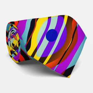 Multicolored Geometric Abstraction Tie