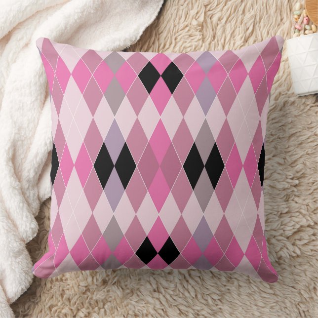 Multicolored geometric pattern rhombuses retro  cushion (Blanket)