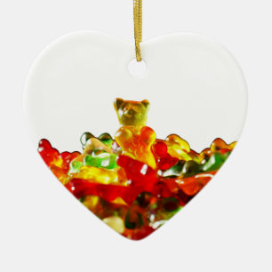 Multicolored Gummy Bears Ceramic Tree Decoration