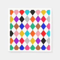 Multicolored Harlequin Diamonds Pattern Design 