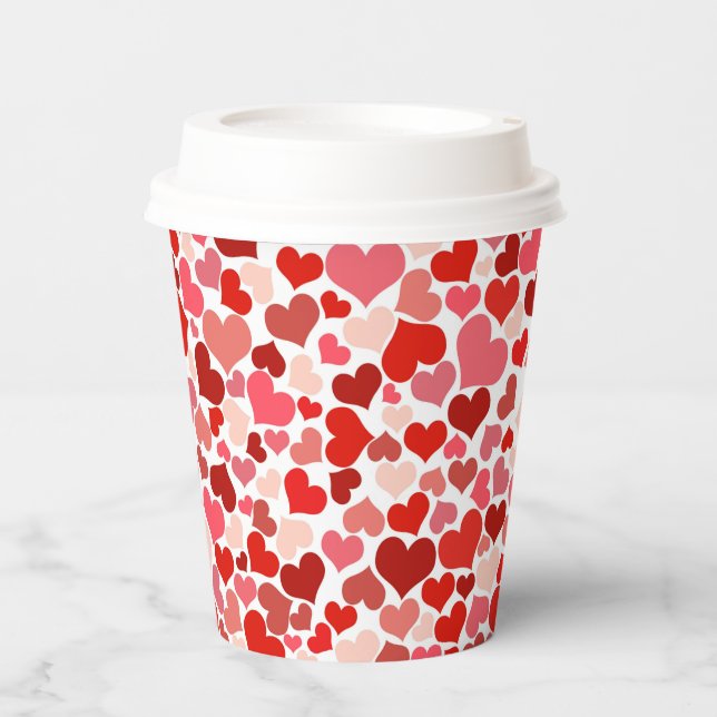 Multicolored Hearts Pattern-20367 Paper Cups (Front)