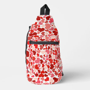 Multicolored Hearts Pattern-20367 Sling Bag
