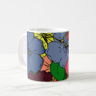 Multicolored Hibiscus Flowers #1 Coffee Mug