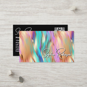 Multicolored Holographic Business Card
