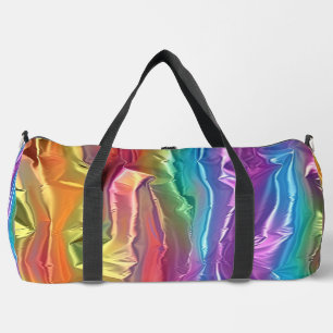 Multicolored Holographic Look Duffle Bag
