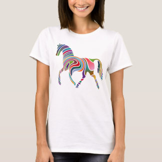 Multicolored Horse on Women's T-Shirt