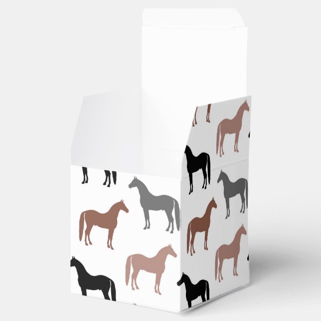 Multicolored Horses Pattern Favour Box (Opened)