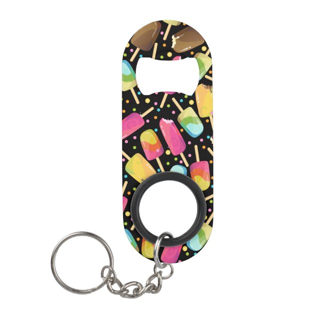 Multicolored ice cream popsicles sprinkles pattern (Front)