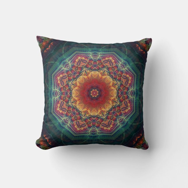 Multicolored kaleidoscope flower, seamless pattern cushion (Front)