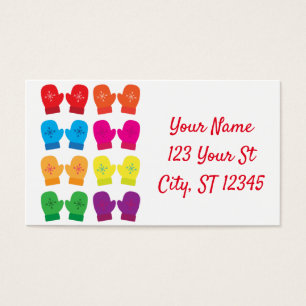 Multicolored Knitted Mittens Thunder_Cove