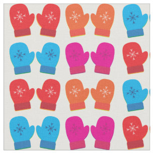 Multicolored Knitted Mittens Thunder_Cove Fabric