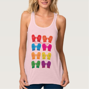 Multicolored Knitted Mittens Thunder_Cove Singlet