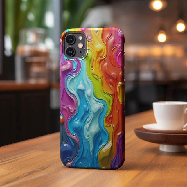 Multicolored Liquid Paint Abstract Case-Mate iPhone Case (Creator Uploaded)