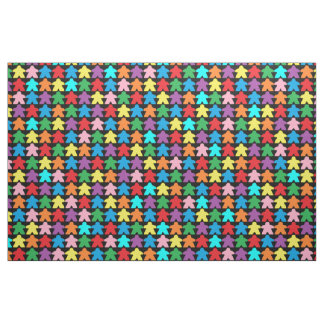 Multicolored Meeples Fabric