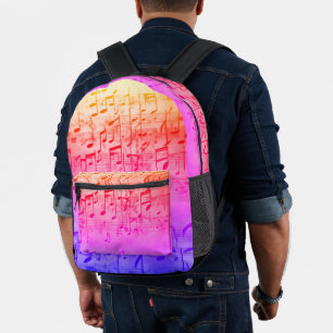 Multicolored Melodies: Trending Music-Inspired Des Printed Backpack