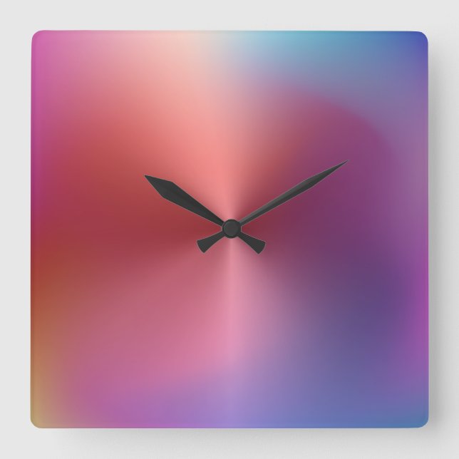 Multicolored Metallic Style Acrylic Wall Clock (Front)
