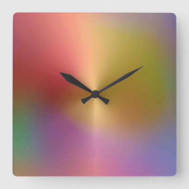 Multicolored Metallic Style Acrylic Wall Clock (Front)