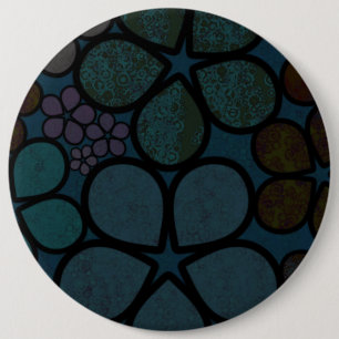 Multicolored, Modern Textured Flower Button
