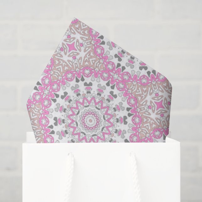 Multicolored ornament mandala kaleidoscope  tissue paper (Gift Bag)