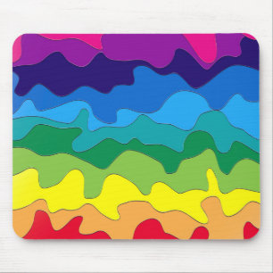 Multicolored paint mouse pad