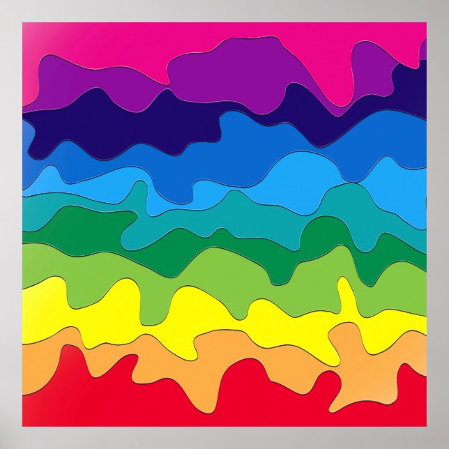 Multicolored paint poster (Front)