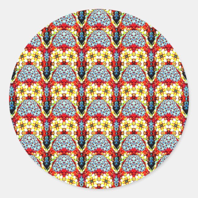 multicolored palettes classic round sticker (Front)