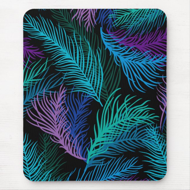 Multicolored Palm Leaves Mouse Pad (Front)