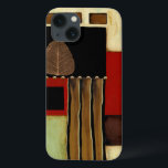 Multicolored Panel Painting with Brown Leaf iPhone 13 Case<br><div class="desc">This multicolored panel painting by Jennifer Goldberger features a single brown leaf. The autumnal colour palatte matches well with the single leaf. If you love autumn,  leaves,  or just great art this is the print for you. Order yours now!</div>