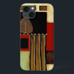 Multicolored Panel Painting with Brown Leaf iPhone 13 Case<br><div class="desc">This multicolored panel painting by Jennifer Goldberger features a single brown leaf. The autumnal colour palatte matches well with the single leaf. If you love autumn,  leaves,  or just great art this is the print for you. Order yours now!</div>