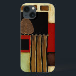 Multicolored Panel Painting with Brown Leaf iPhone 13 Case<br><div class="desc">This multicolored panel painting by Jennifer Goldberger features a single brown leaf. The autumnal colour palatte matches well with the single leaf. If you love autumn,  leaves,  or just great art this is the print for you. Order yours now!</div>