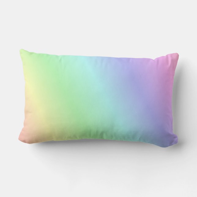 Multicolored pastel pattern lumbar cushion (Back)