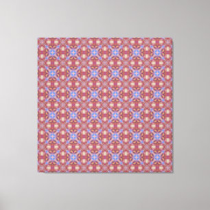 Multicolored Pastel Shade Seamless Tile Pattern Canvas Print