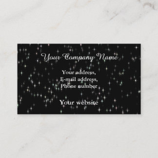Multicolored pastel stars / black background business card