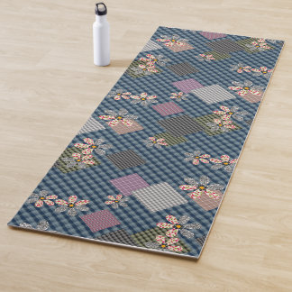Multicolored patchwork rustic retro pattern yoga mat