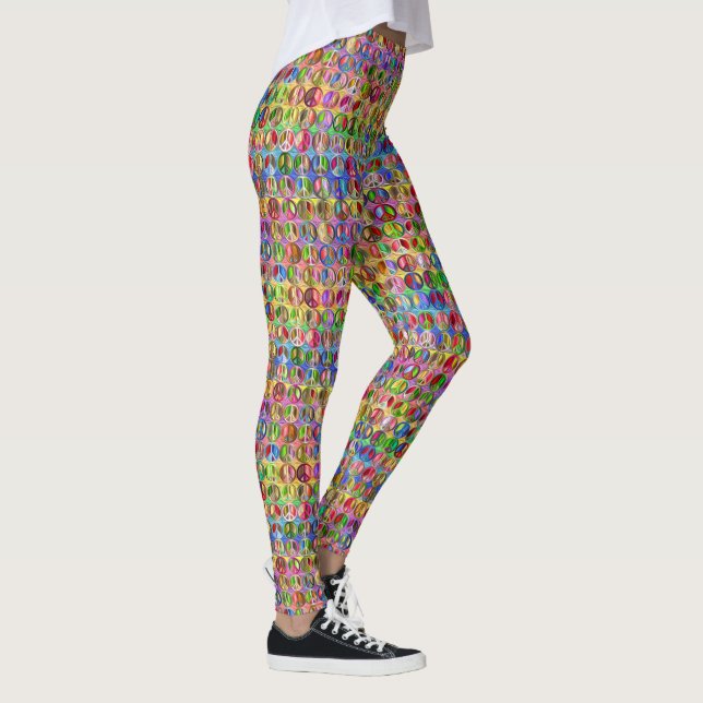 Multicolored Peace Sign - Leggings (Right)