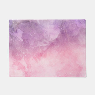 multicolored pink purple marble doormat print