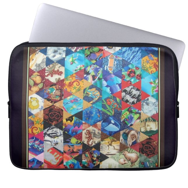 Multicolored Pop Arts Pattern Laptop Sleeve (Front)