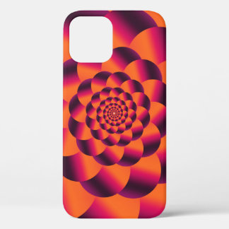 Multicolored psychedelic background, funky vortex  iPhone 12 case